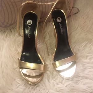 Michael Antonio Gold Single Strap Sandal